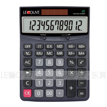 Calculadora de escritorio de doble dígito de 12 dígitos con pantalla LCD grande (CA1172)